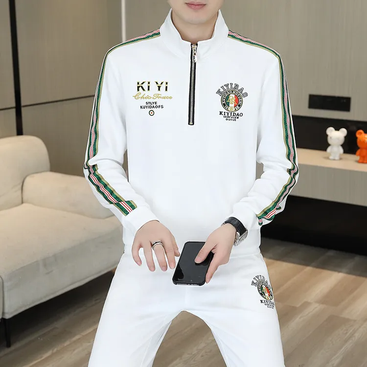 长裤休闲百搭夏季凉感2025百搭男士套装运动套装长袖套装休闲时尚