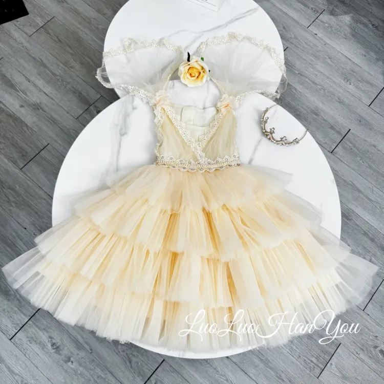 原创小众夏季童装女童2025新款连衣裙女宝宝公主小女孩洋气连衣裙