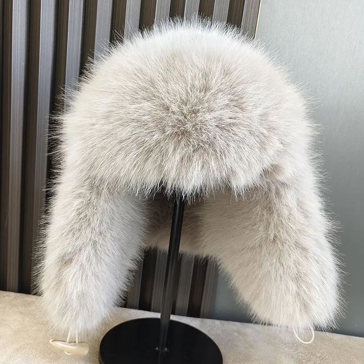 冬季毛绒雷锋帽防风帽子保暖运动风雷锋帽街头风   雷锋帽