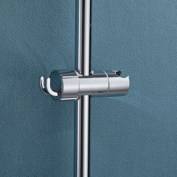 淋浴升降杆滑套免拆管花洒支架灰色挂座可调16-27mm喷头直扣中插