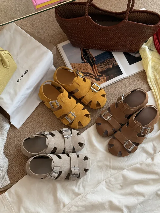 宝小姐2025夏季新款复古潮流百搭外穿时尚百搭罗马勃肯凉鞋2501-1