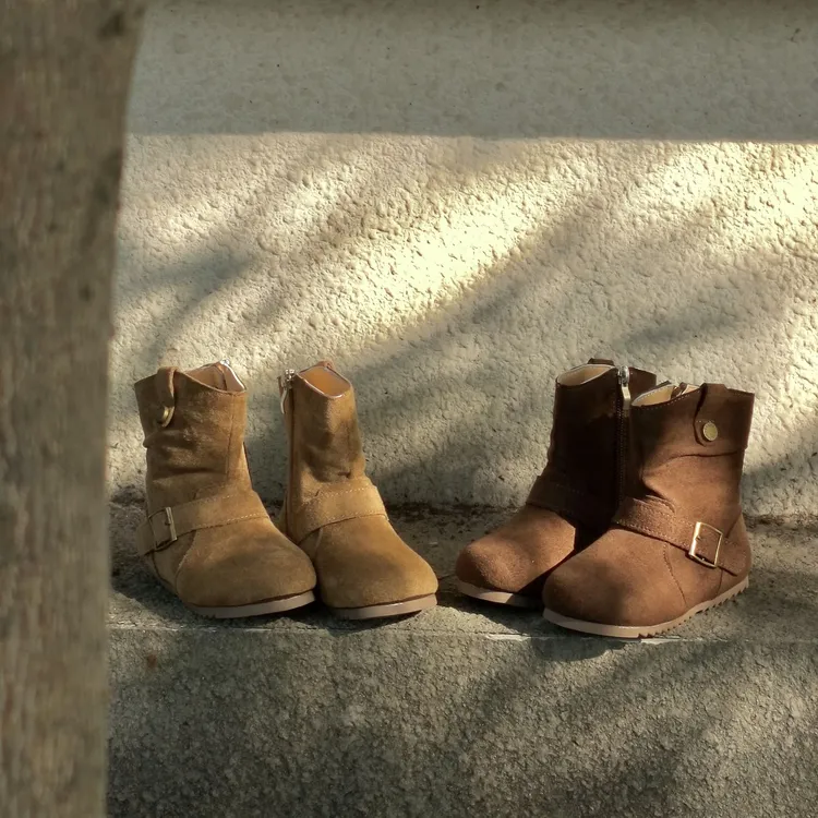 女童秋冬季皮靴时装靴儿童短靴保暖加绒童鞋 PL058