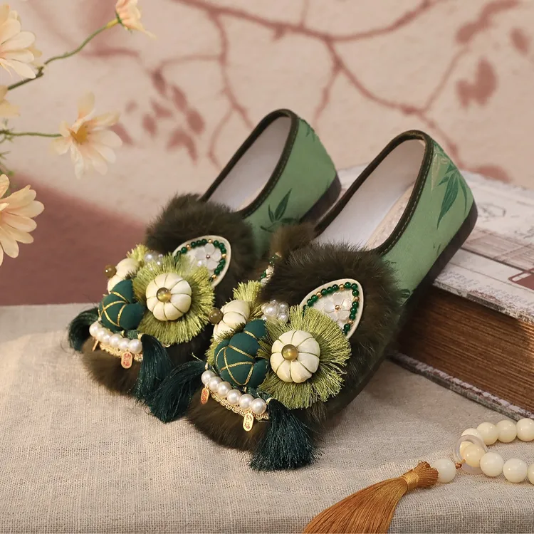 秋季新款国潮复古平底民俗布鞋女民族风虎头鞋女款爆款2025新款