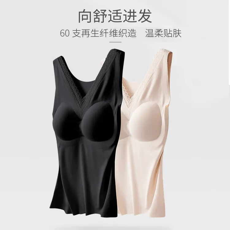 一片式无痕乳胶内衣女士无钢圈聚拢玻尿酸文胸打底背心式抹胸美背
