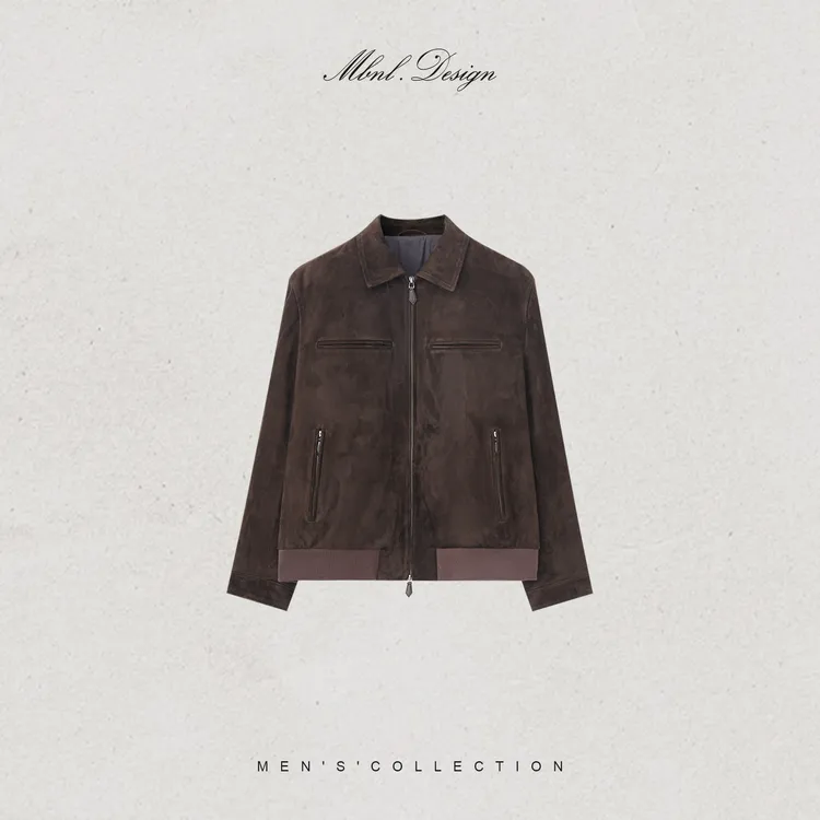 MBNL-F「Kenya」秦磊男装羊皮革90白鹅绒蓬松保暖夹克LL-WWT0221