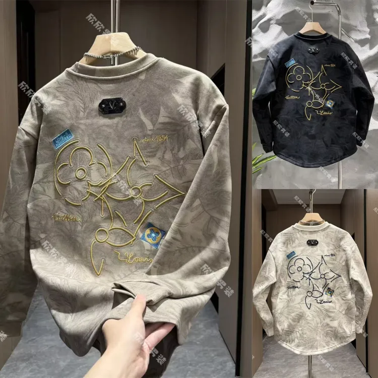 （单/加绒）潮牌刺绣痞帅时尚男士休闲卫衣