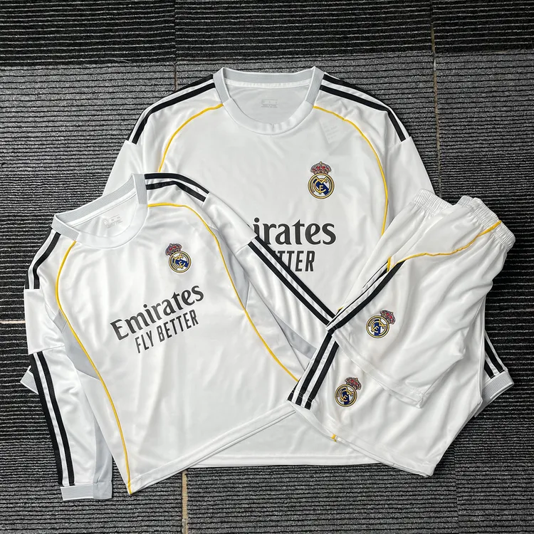 【高品质刺绣队徽】25-26新赛季长袖足球服俱乐部训练速干吸汗透气