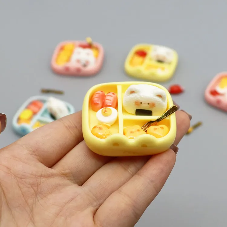 迷你微缩可爱小便当饭团食玩套装仿真食物过家家玩具创意摆件礼物