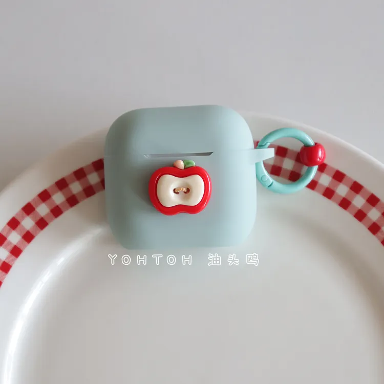 油头鸥创意纽扣苹果适用于airpodspro2四代保护套airpods3耳机壳