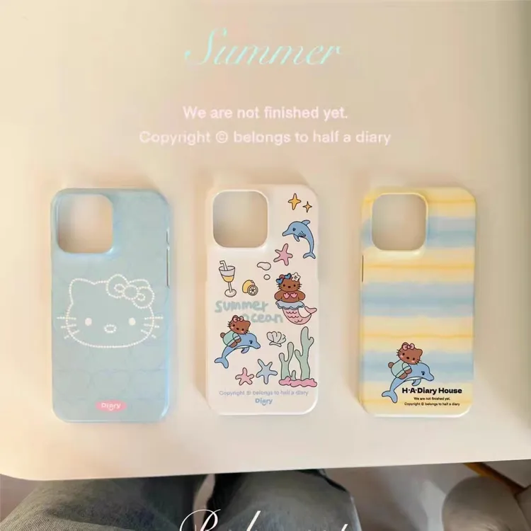 卡通凯蒂猫菲林壳系列手机壳适用于苹果/华为/OPPO/VIVO/小米硬壳