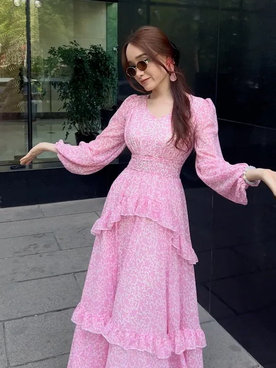 夏季公主风连衣裙气质款