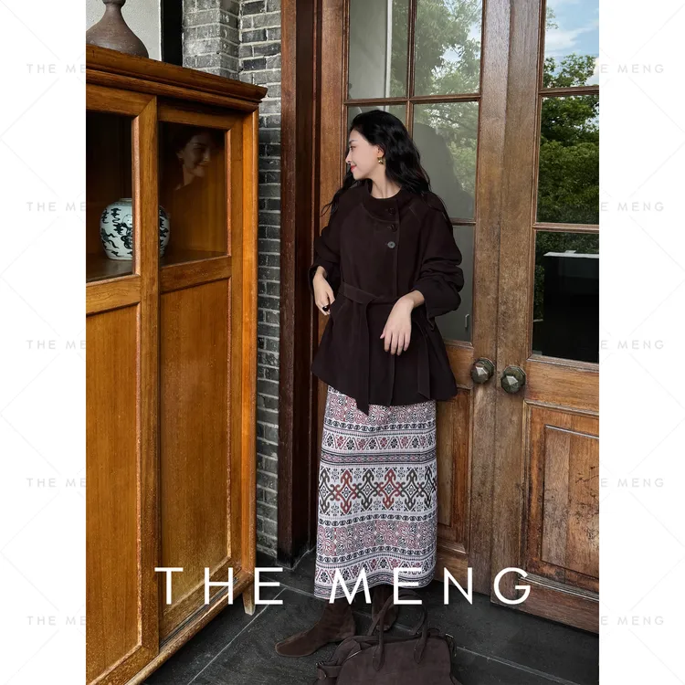 THE MENG【悉尼】羊反绒绵羊皮老钱通勤皮衣#M253A0844