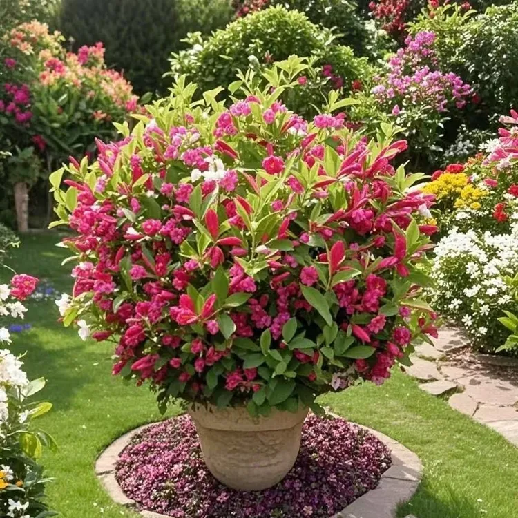 精品红王子锦带丛生苗绿化苗南方北方庭院灌木花卉耐寒耐热