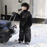 【现货】Jimmy妈童装 别致有型 冬季儿童星迹黑色半高领针织衫毛衣