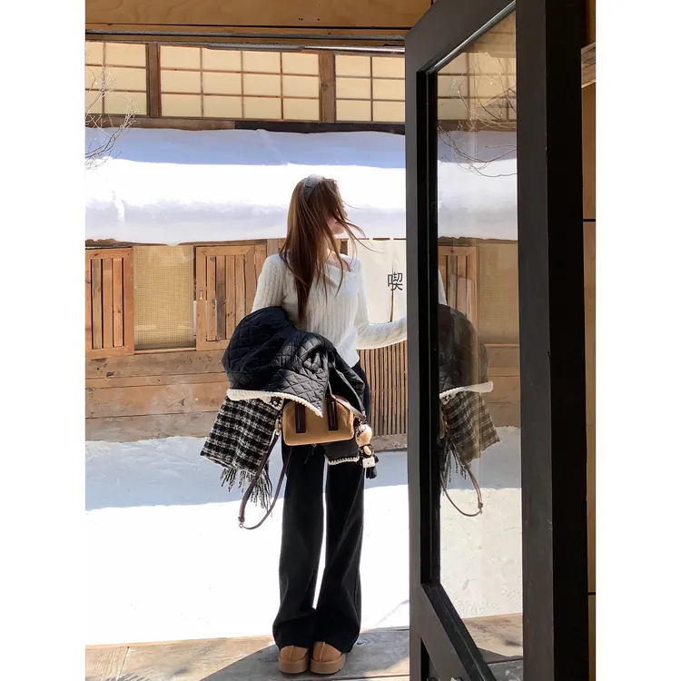 切糕自制【腿精指南】小个女秋冬慵懒百搭气质显瘦薄绒微喇牛仔裤