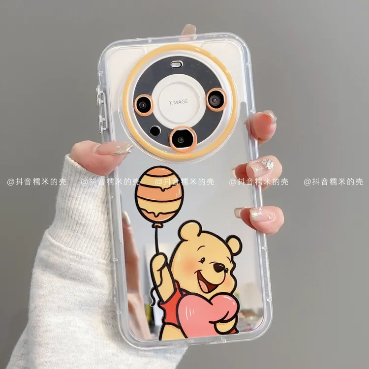 镜面奶油壳适用华为mate70pro/60/50/40苹果17promax潮维尼手机壳