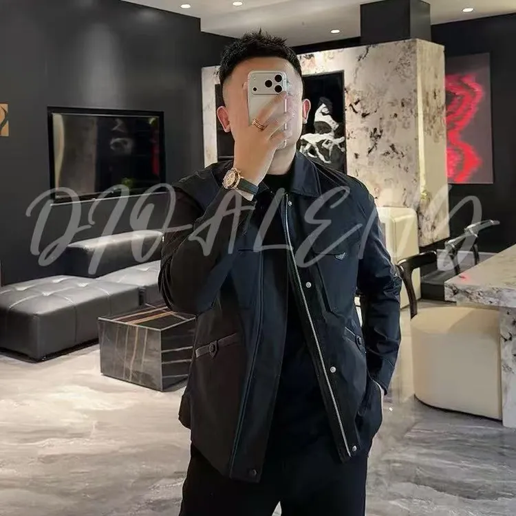 【帅老板】61069秋冬轻奢男士翻领工装兜休闲夹克