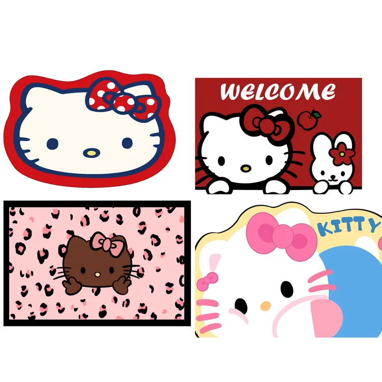HelloKitty硅藻泥入地垫吸水防滑厨房可爱1-3cm误差介意勿拍