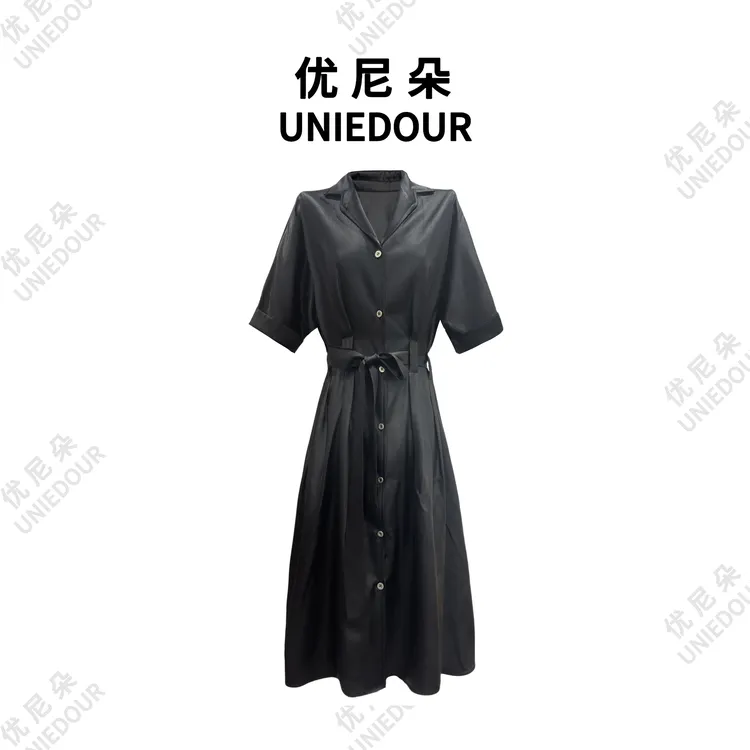UNIEDOUR/优尼朵法式高级感御姐气质夏收腰轻熟风连衣裙8016