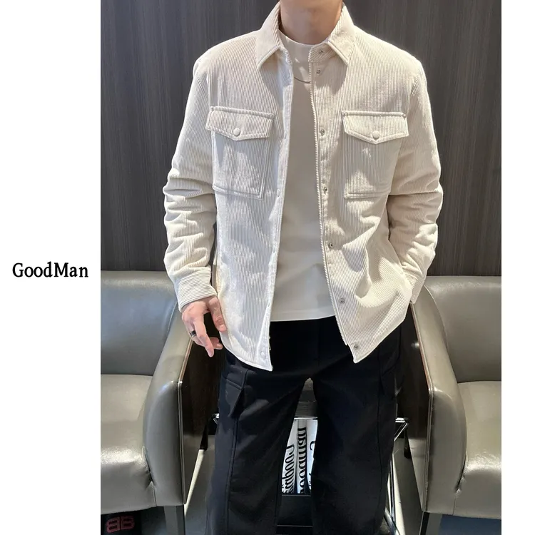 9005 好男人精选/25冬季新款男士翻领条绒时尚休闲羽绒服