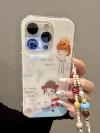 卡通涂鸦玩耍滑板奈良美智适用iphone16promax苹果15手机壳14新款