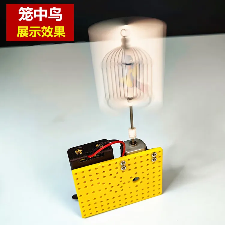 电动笼中鸟视频停留小学生发明diy科技材料器材制作科学实验套装