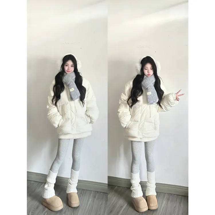 浅灰色打底裤女2025新款秋冬季加厚保暖棉裤外穿紧身竖条纹连裤袜
