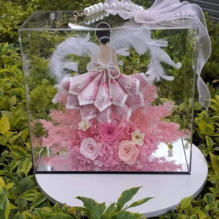 有钱浪漫女神富婆礼盒手提箱相框款创意母亲节闺蜜情人节生日礼物