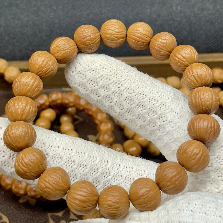 文玩猴头天然精工凤羽猴头核桃手串适合单圈手盘物件屁桃手捻手串