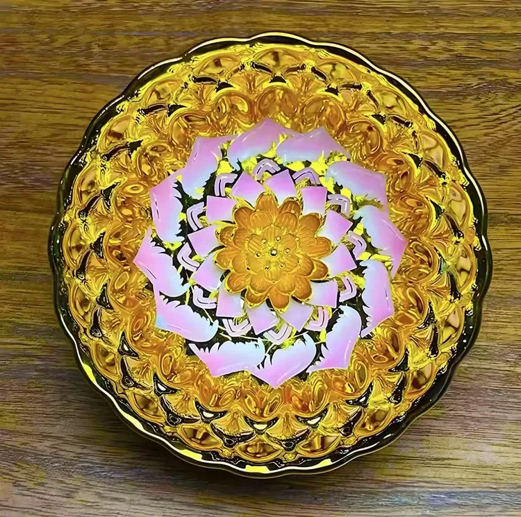 花开富贵金莲花鎏金茶杯窑变天目瓷主人杯荷花杯高档礼盒送礼茶杯