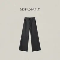 Moprobably李予诺「观南」"100%棉"复古百搭水洗阔腿牛仔裤L5473056