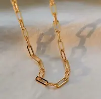 铜合金项链 8673 马户吊坠花项链金色