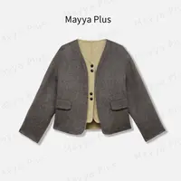 【层次宣言】Mayya Plus麦芽定制气质流光风双面呢外套32537575