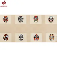 "lot8287 梅兰芳 脸谱 镜片 10cm*13cm约0.1平尺"