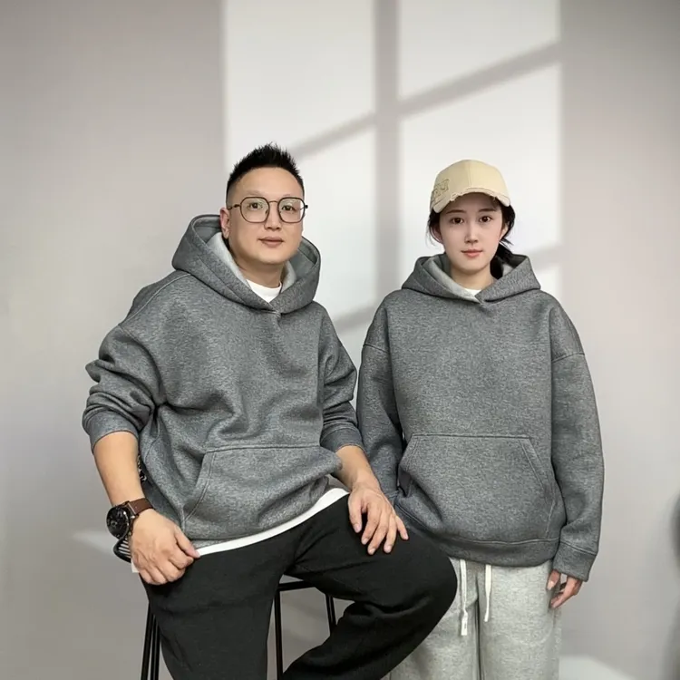 【男女同款】1000克重磅连帽套头美式潮牌休闲卫衣2807
