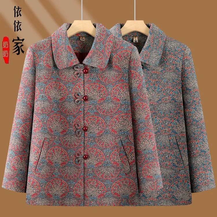 奶奶装春装外套女70岁80老人衣服老太太中老年人妈妈装春秋装上衣