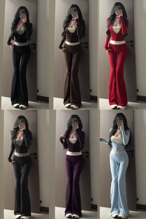 Mermaid人鱼珺 长期主义. 软fufu绒感休闲运动套装