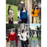 黑泽玄七“封神瘦瘦衣‘’秋季微胖显瘦面料升级6色双领可选针织长袖