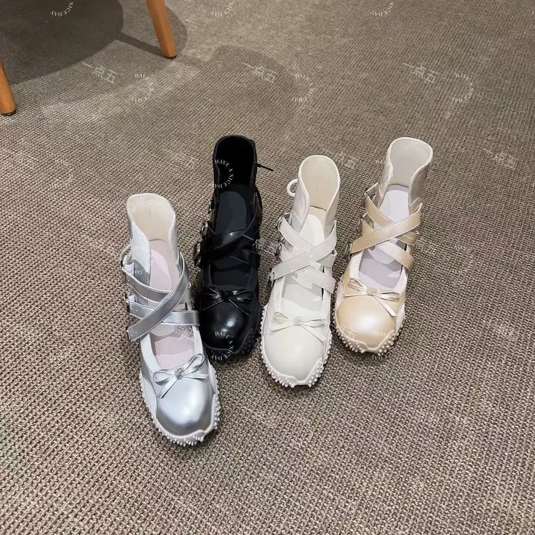 一点五增高11CM凉鞋2025夏新款芭蕾高跟甜美经典色时装女鞋