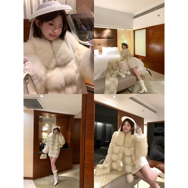 周白子10/08 20:00【芝士奶球•皮草外套】100 狐狸 毛ZTLS0011