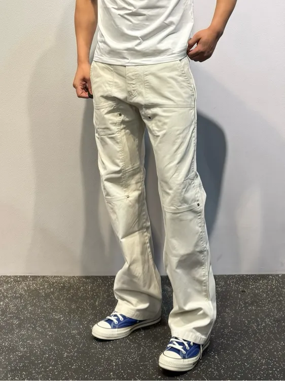 【卡秋山】木马人春夏微喇宽松复古cleanfit帆布工装裤伐木裤长裤