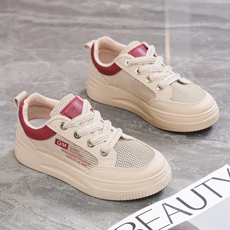 韩版鞋子网面透气夏季透气厚底鞋时尚女鞋休闲板鞋