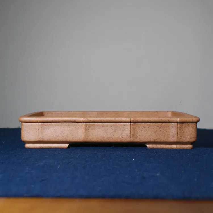 紫砂花盆长方形柴烧降坡泥唯珍正宗宜兴手工盆桌面盆栽浅盆名家盆