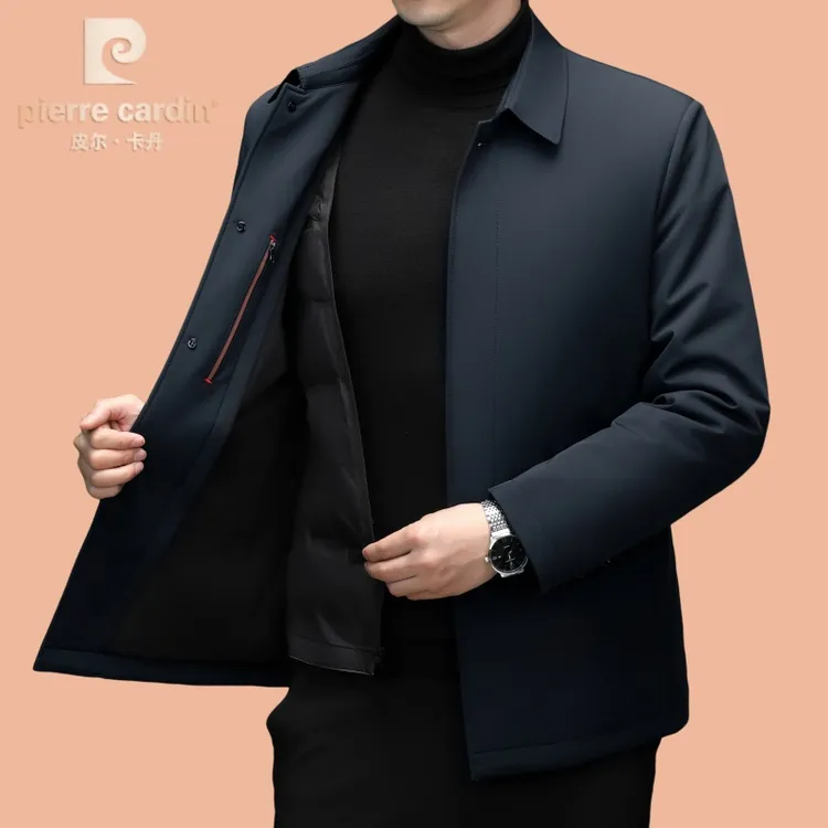 皮尔卡丹【可拆羽绒内胆】男士商务休闲一衣三穿保暖羽绒服夹克外套
