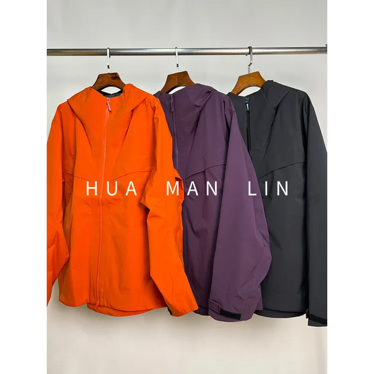 【花滿林】三色连帽净版大口袋冲锋衣外套33035