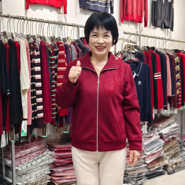 【善雅秋冬加绒外套】25年新款阿姨宽松拉链开衫中老年妈妈装88214