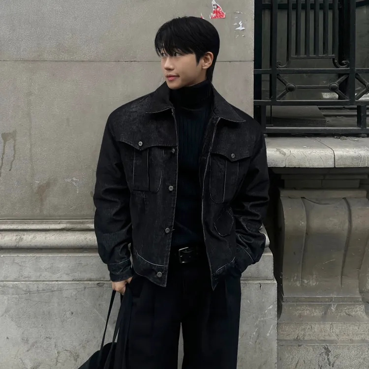 MRCYC复古风痞帅工装夹克男士秋冬季加厚宽松外套韩系通勤风穿搭