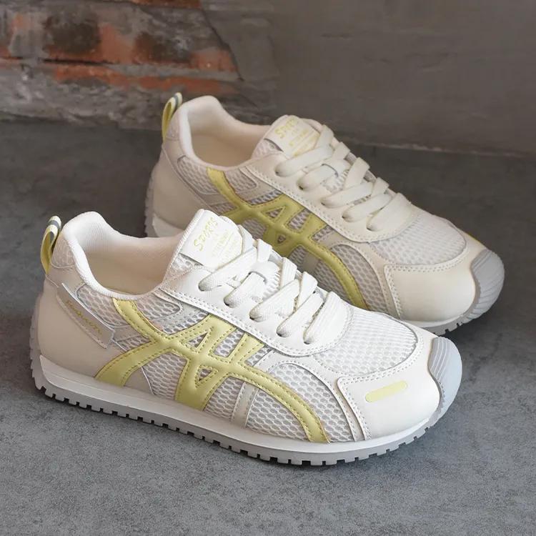 shougu/首谷正品2025新款厚底网面德训鞋女休闲平底阿甘运动鞋潮