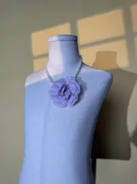 小珍珠花朵项链配饰金色欧美潮服搭配配件秀场百搭神器饰品