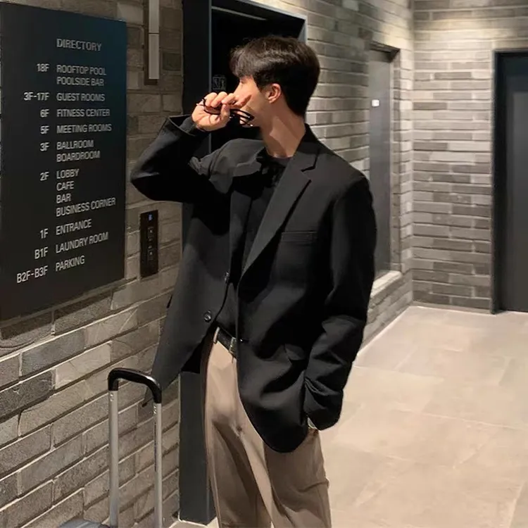 仓石一树韩版商务休闲小西装外套男2025秋季新款高级感修身单西服